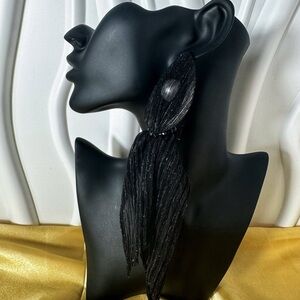 Elegant Black Statement Earrings